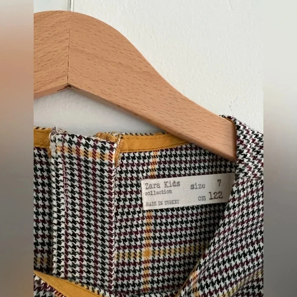 Zara girls Plaid Dress size 7 Cm122 - Picture 3 of 6